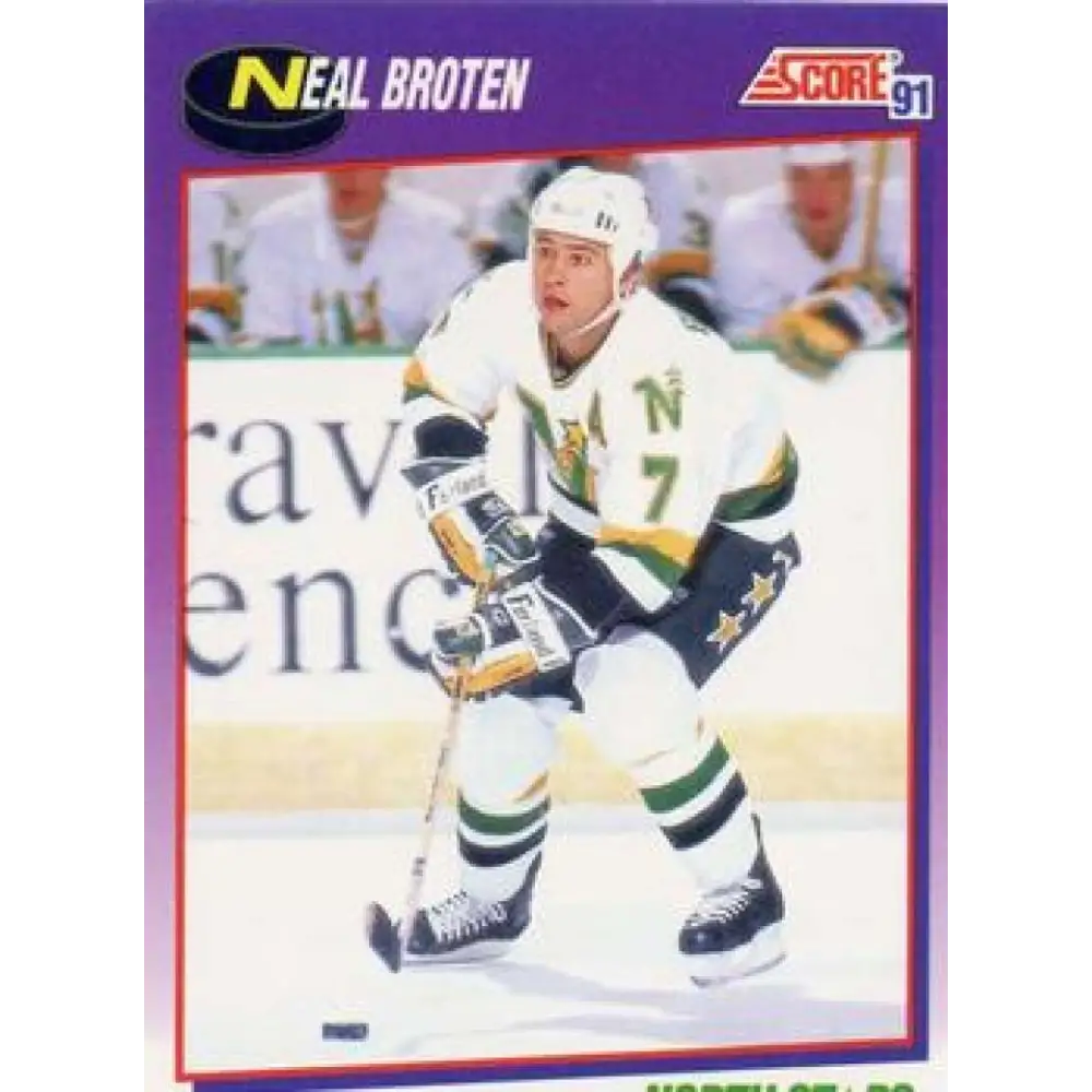 1991-92 Score American #280 Neal Broten NM-MT Minnesota North Stars Hockey Card  Image 1