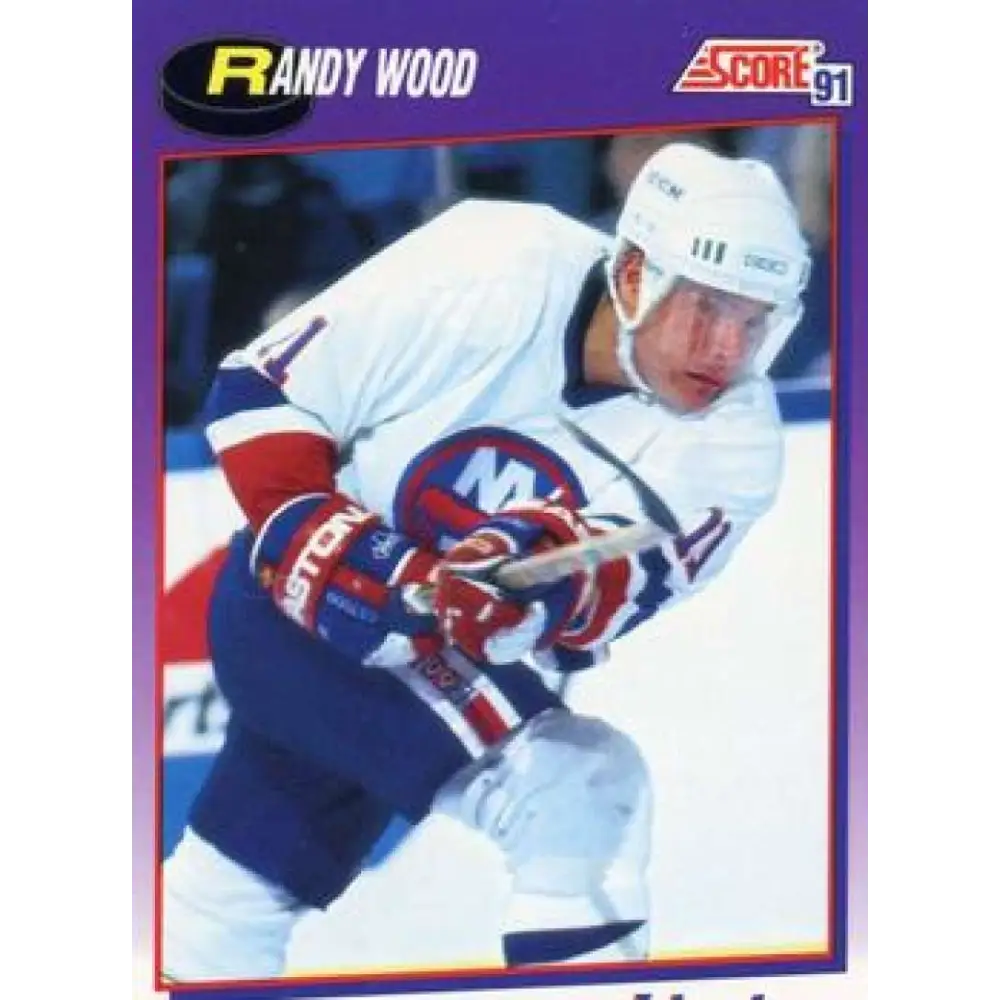 1991-92 Score American #281 Randy Wood NM-MT New York Islanders Hockey Card  Image 1