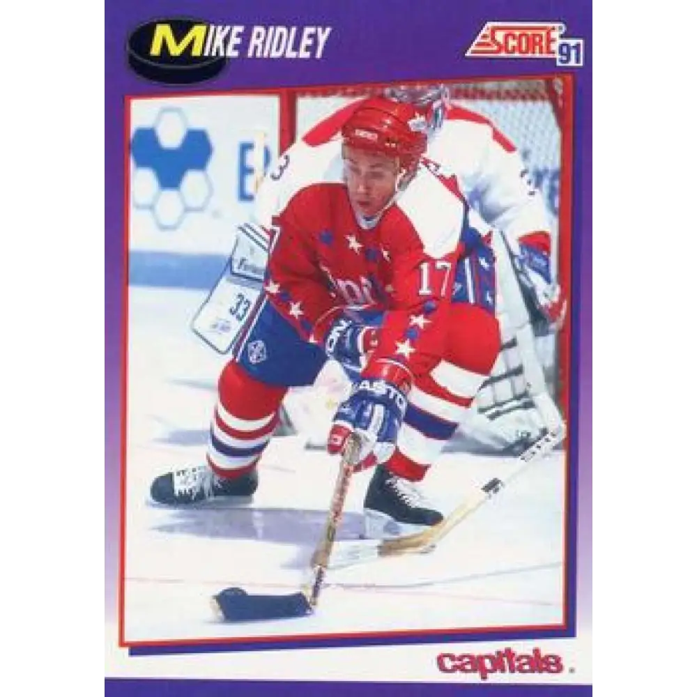 1991-92 Score American #283 Mike Ridley NM-MT Washington Capitals Hockey Card  Image 1