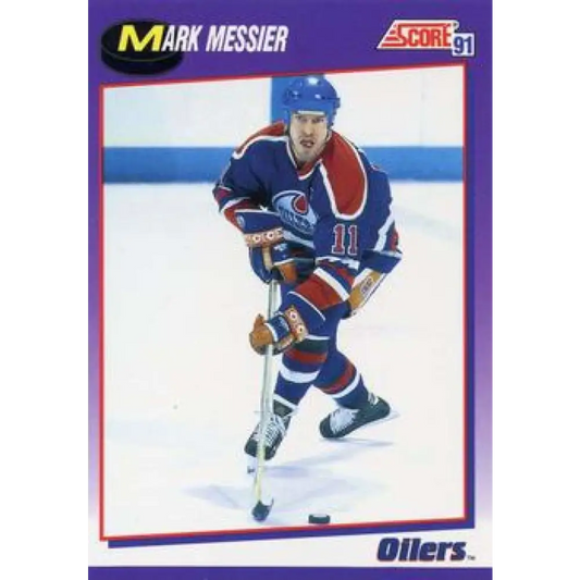 1991-92 Score American #285 Mark Messier NM-MT Edmonton Oilers Hockey Card  Image 1