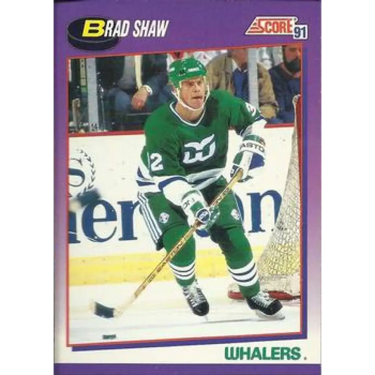 1991-92 Score American #289 Brad Shaw NM-MT Hartford Whalers Hockey Card  Image 1