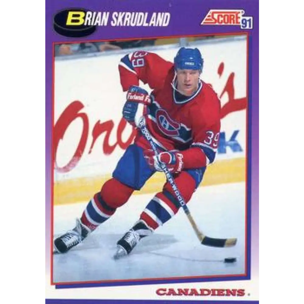 1991-92 Score American #294 Brian Skrudland NM-MT Montreal Canadiens Hockey Card  Image 1