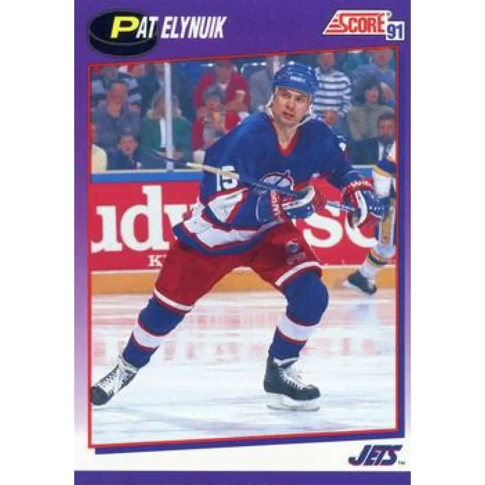 1991-92 Score American #295 Pat Elynuik NM-MT Winnipeg Jets Hockey Card  Image 1