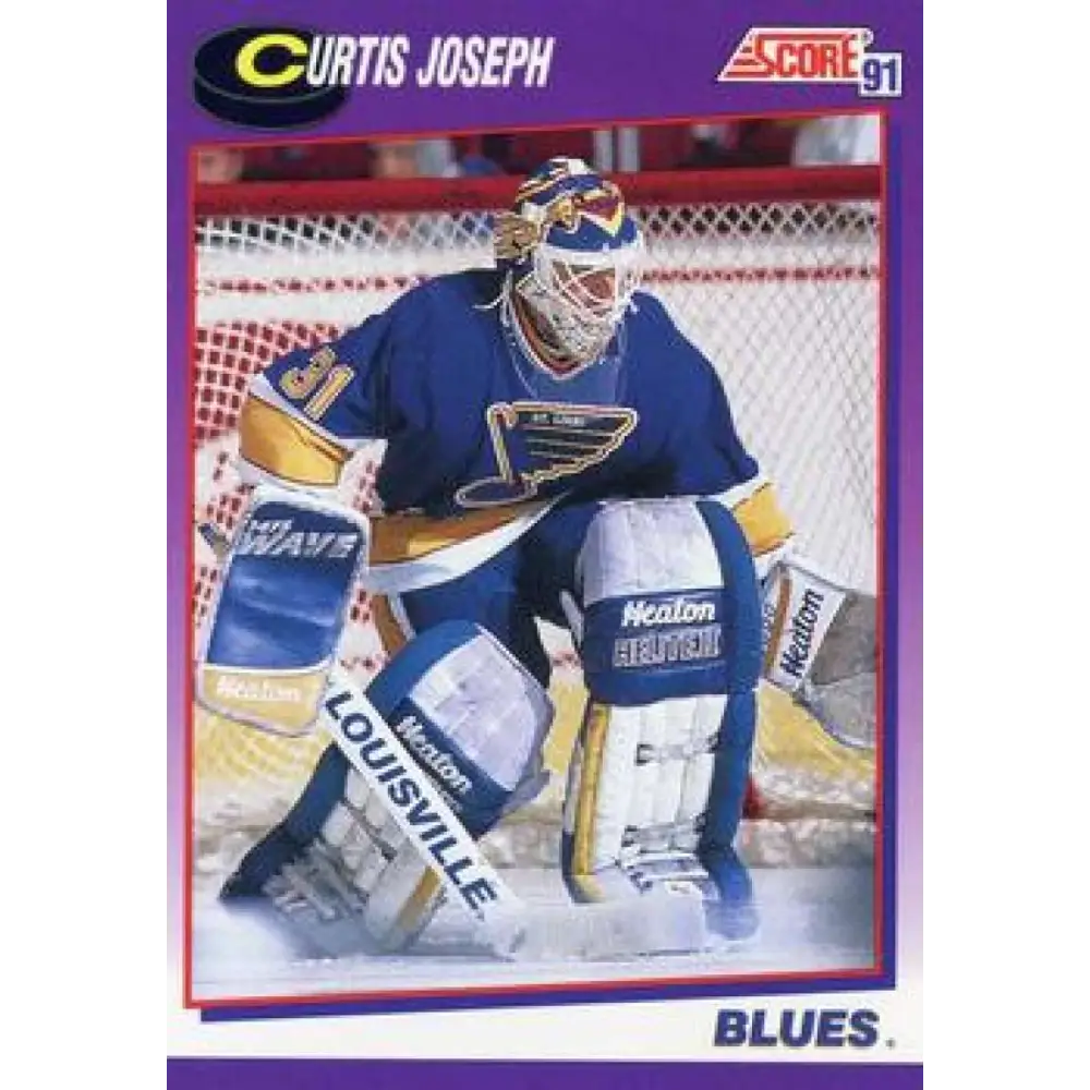 1991-92 Score American #296 Curtis Joseph NM-MT St. Louis Blues Hockey Card  Image 1