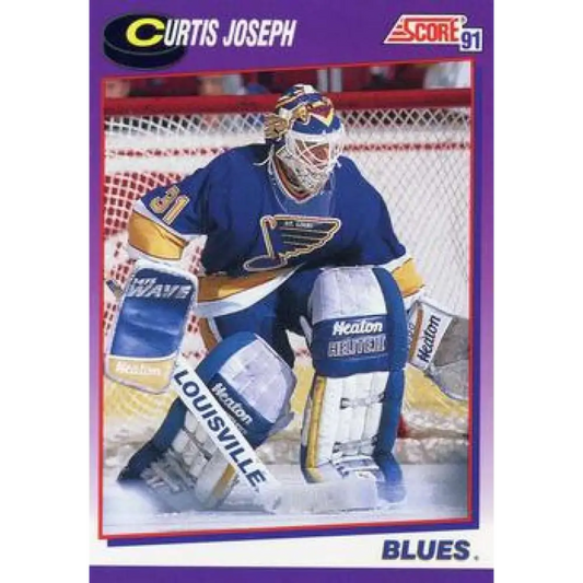 1991-92 Score American #296 Curtis Joseph NM-MT St. Louis Blues Hockey Card  Image 1