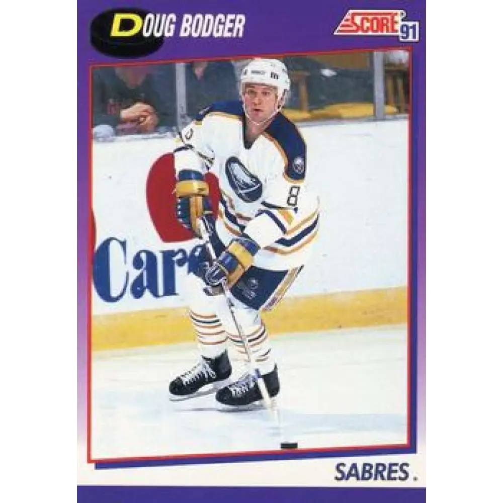1991-92 Score American #297 Doug Bodger NM-MT Buffalo Sabres Hockey Card  Image 1