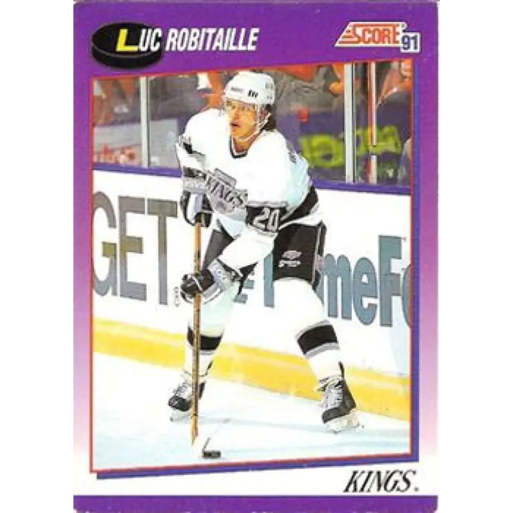 1991-92 Score American #3 Luc Robitaille NM-MT Los Angeles Kings Hockey Card  Image 1