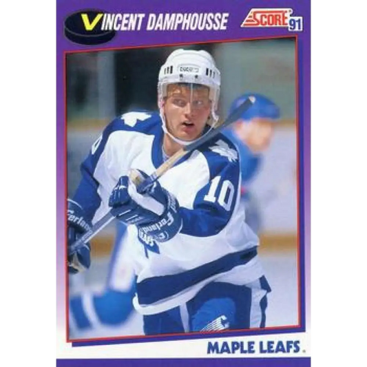 1991-92 Score American #300 Vincent Damphousse NM-MT Toronto Maple Leafs Hockey Card  Image 1