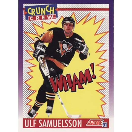 1991-92 Score American #304 Ulf Samuelsson NM-MT Pittsburgh Penguins Hockey Card  Image 1