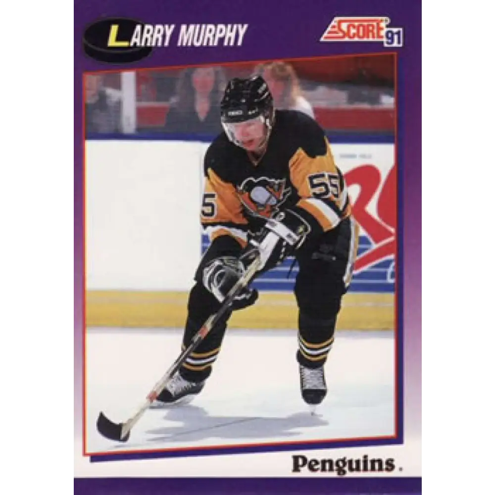 1991-92 Score American #31 Larry Murphy NM-MT Pittsburgh Penguins Hockey Card  Image 1
