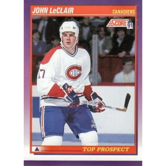 1991-92 Score American #313 John LeClair NM-MT RC Rookie Montreal Canadiens Hockey Card  Image 1