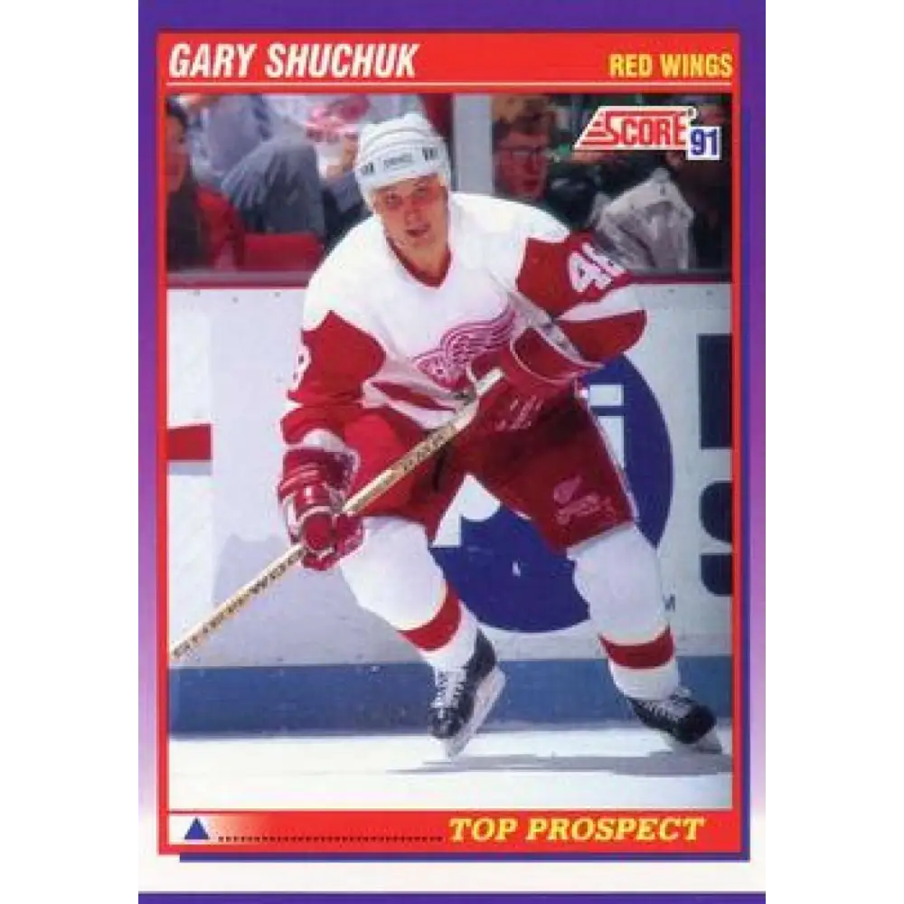 1991-92 Score American #315 Gary Shuchuk NM-MT Detroit Red Wings Hockey Card  Image 1
