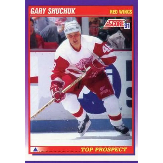 1991-92 Score American #315 Gary Shuchuk NM-MT Detroit Red Wings Hockey Card  Image 1