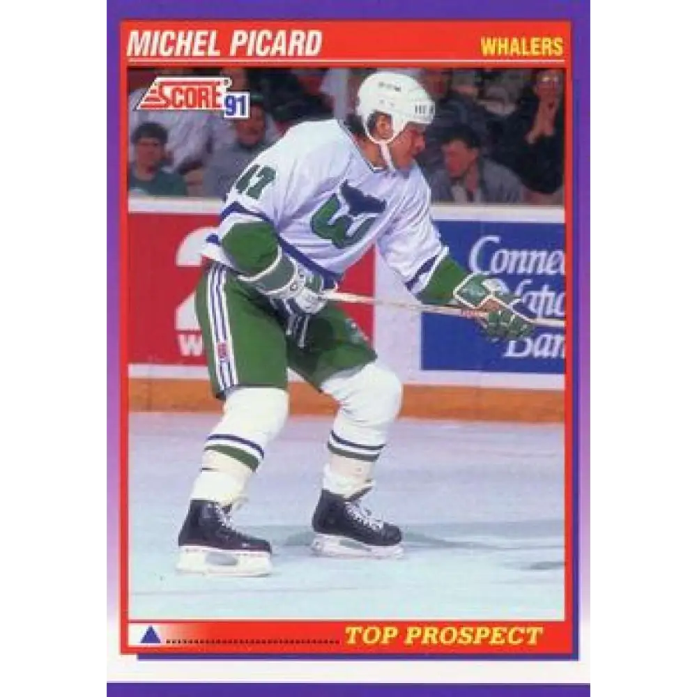 1991-92 Score American #317 Michel Picard NM-MT RC Rookie Hartford Whalers Hockey Card  Image 1
