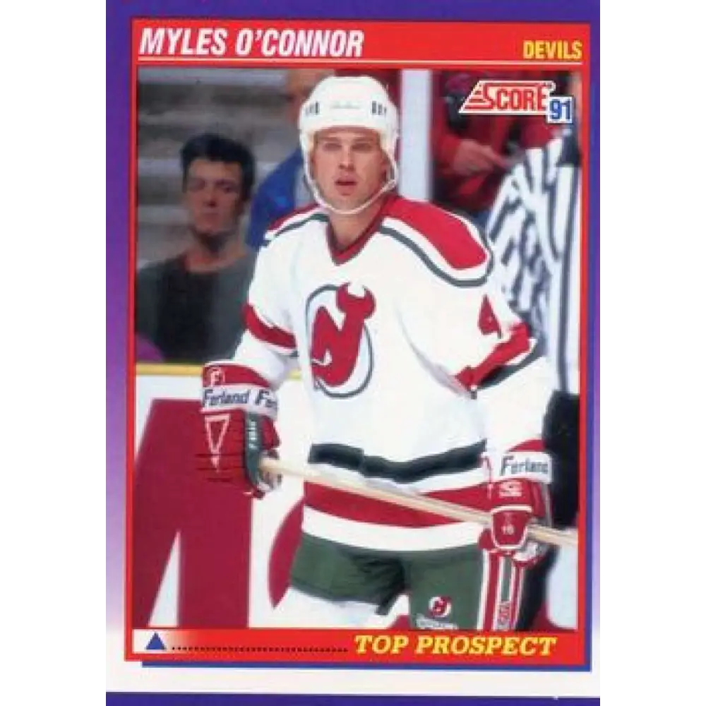 1991-92 Score American #322 Myles O'Connor NM-MT New Jersey Devils Hockey Card  Image 1