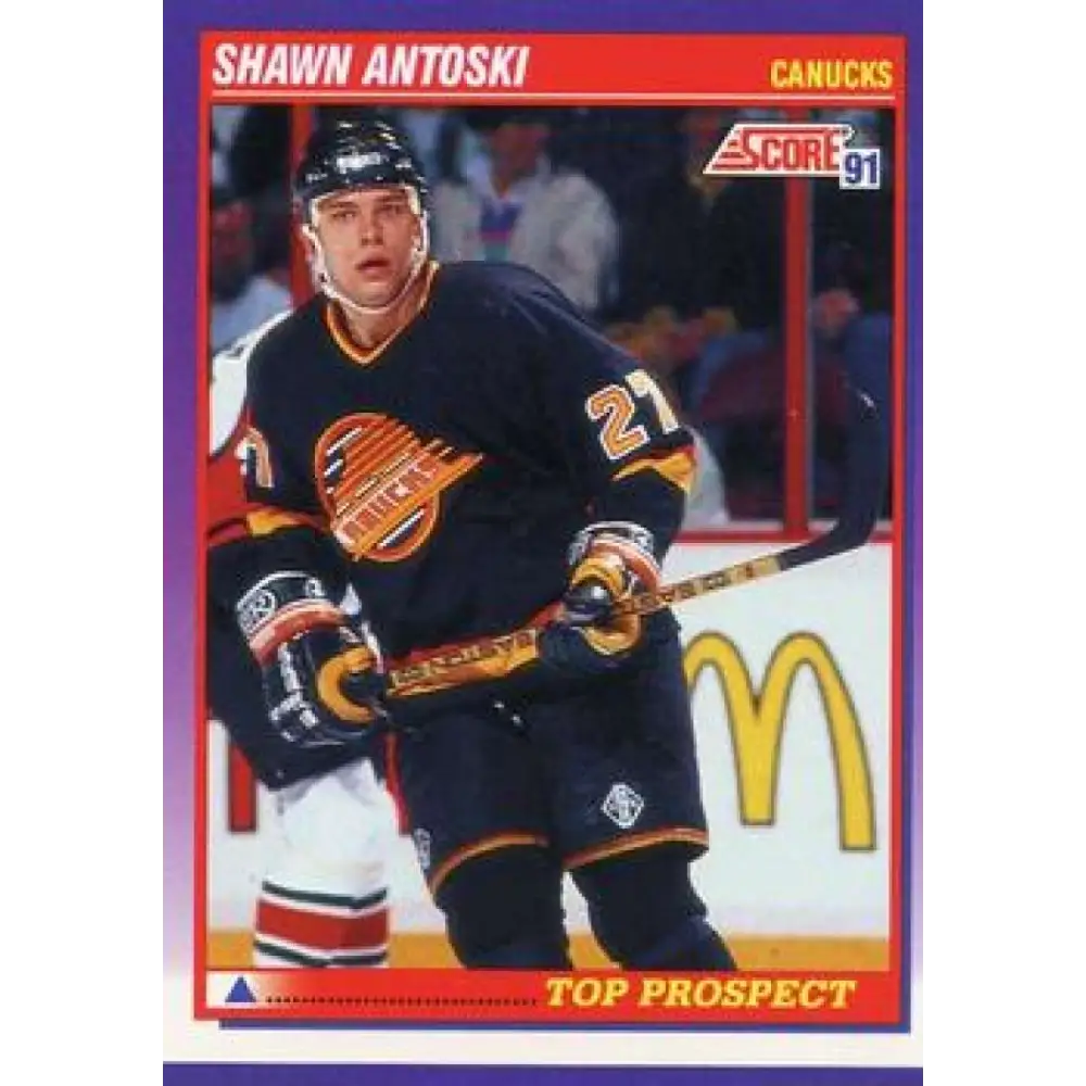 1991-92 Score American #323 Shawn Antoski NM-MT Vancouver Canucks Hockey Card  Image 2