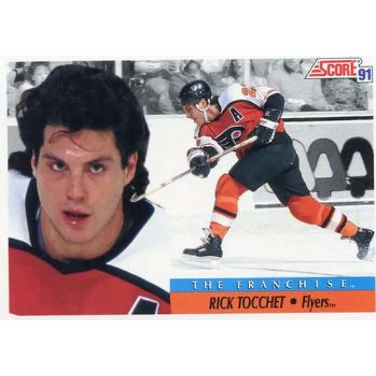 1991-92 Score American #334 Rick Tocchet NM-MT Philadelphia Flyers Hockey Card  Image 1