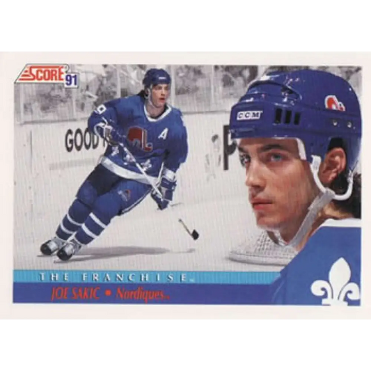 1991-92 Score American #336 Joe Sakic NM-MT Quebec Nordiques Hockey Card  Image 1