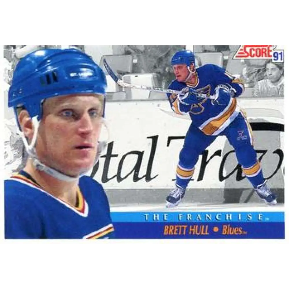 1991-92 Score American #337 Brett Hull NM-MT St. Louis Blues Hockey Card  Image 1