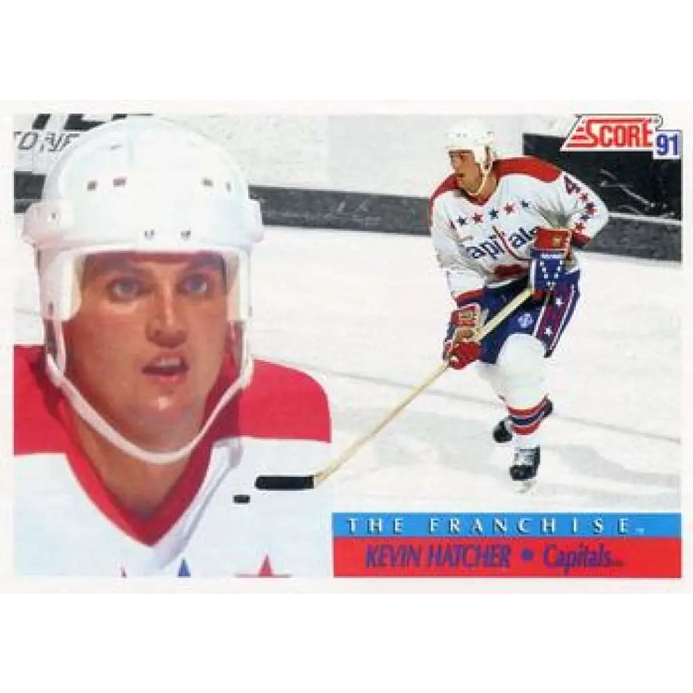 1991-92 Score American #340 Kevin Hatcher NM-MT Washington Capitals Hockey Card  Image 1