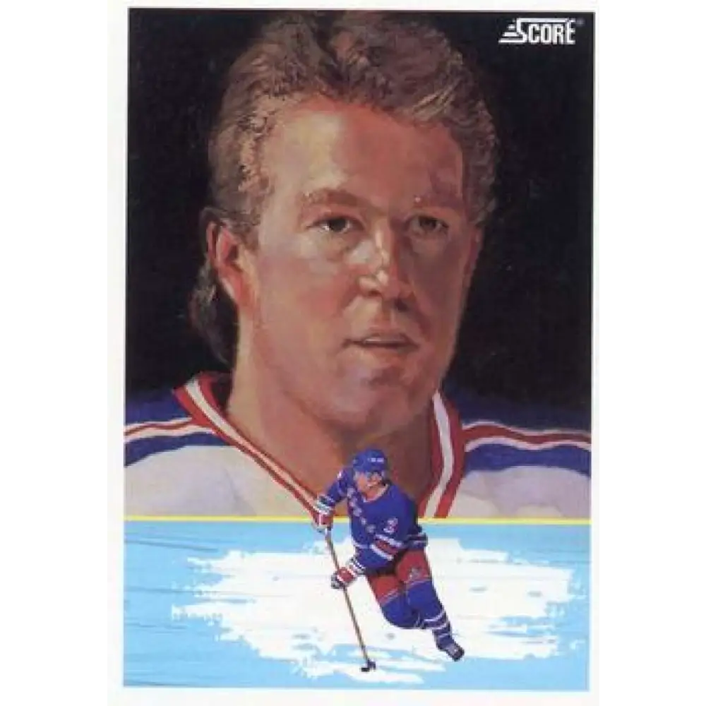 1991-92 Score American #343 Brian Leetch NM-MT New York Rangers Hockey Card  Image 1