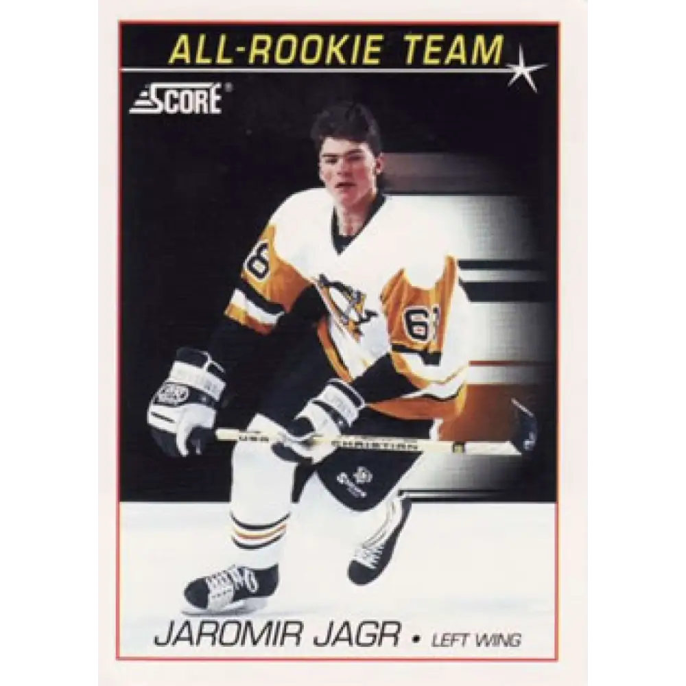 1991-92 Score American #351 Jaromir Jagr NM-MT Pittsburgh Penguins Hockey Card  Image 1