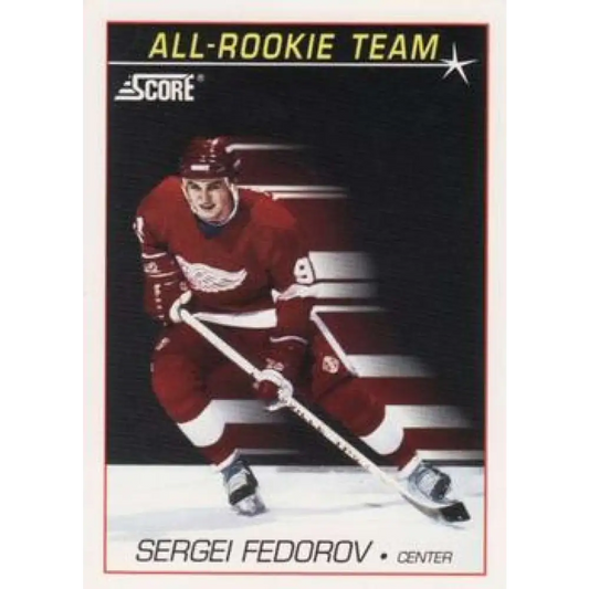 1991-92 Score American #352 Sergei Fedorov NM-MT Detroit Red Wings Hockey Card  Image 1