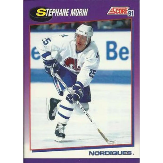 1991-92 Score American #361 Stephane Morin NM-MT Quebec Nordiques Hockey Card  Image 1