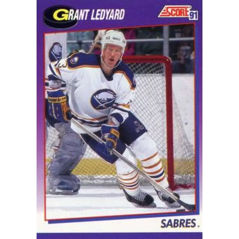 1991-92 Score American #362 Grant Ledyard NM-MT Buffalo Sabres Hockey Card  Image 1