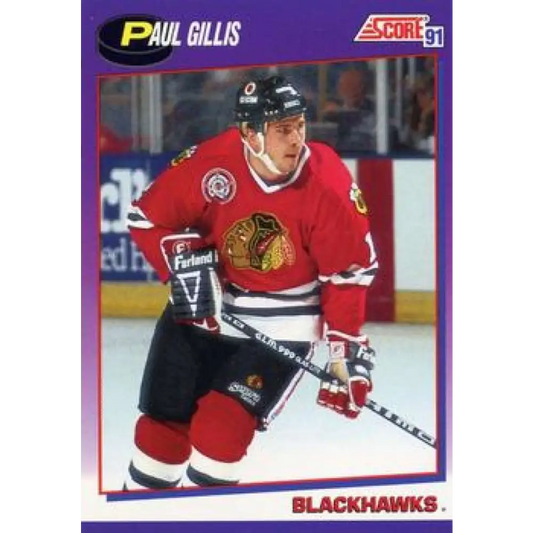 1991-92 Score American #364 Paul Gillis NM-MT Chicago Blackhawks Hockey Card  Image 1