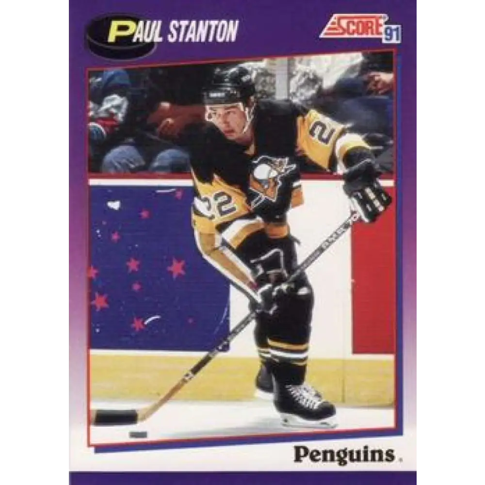 1991-92 Score American #366 Paul Stanton NM-MT Pittsburgh Penguins Hockey Card  Image 1