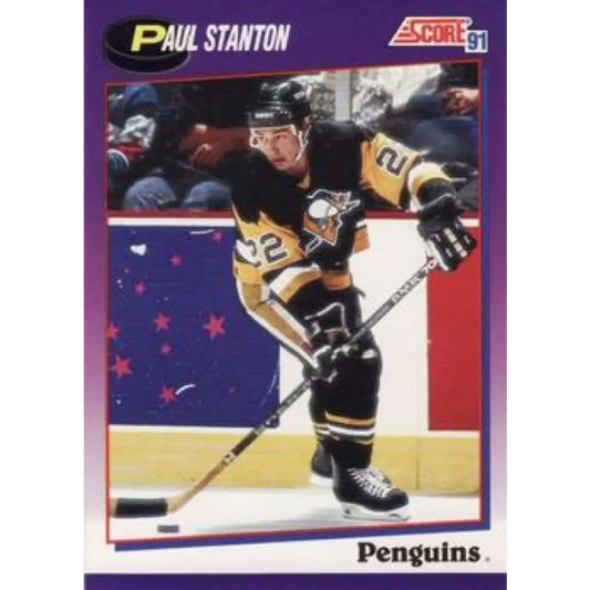 1991-92 Score American #366 Paul Stanton NM-MT Pittsburgh Penguins Hockey Card  Image 1