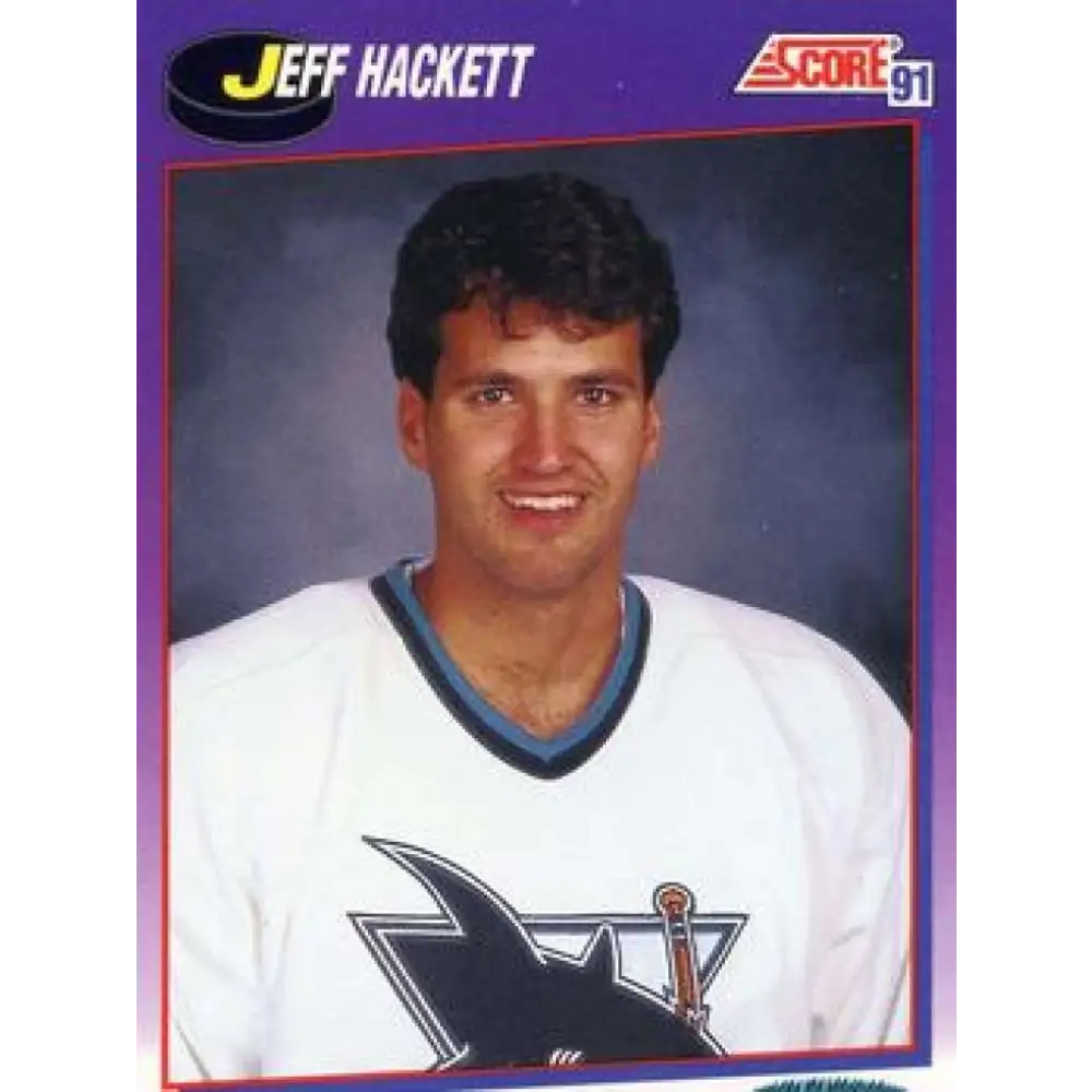 1991-92 Score American #367 Jeff Hackett NM-MT San Jose Sharks Hockey Card  Image 1