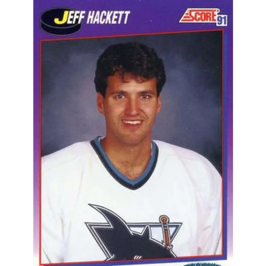 1991-92 Score American #367 Jeff Hackett NM-MT San Jose Sharks Hockey Card  Image 1