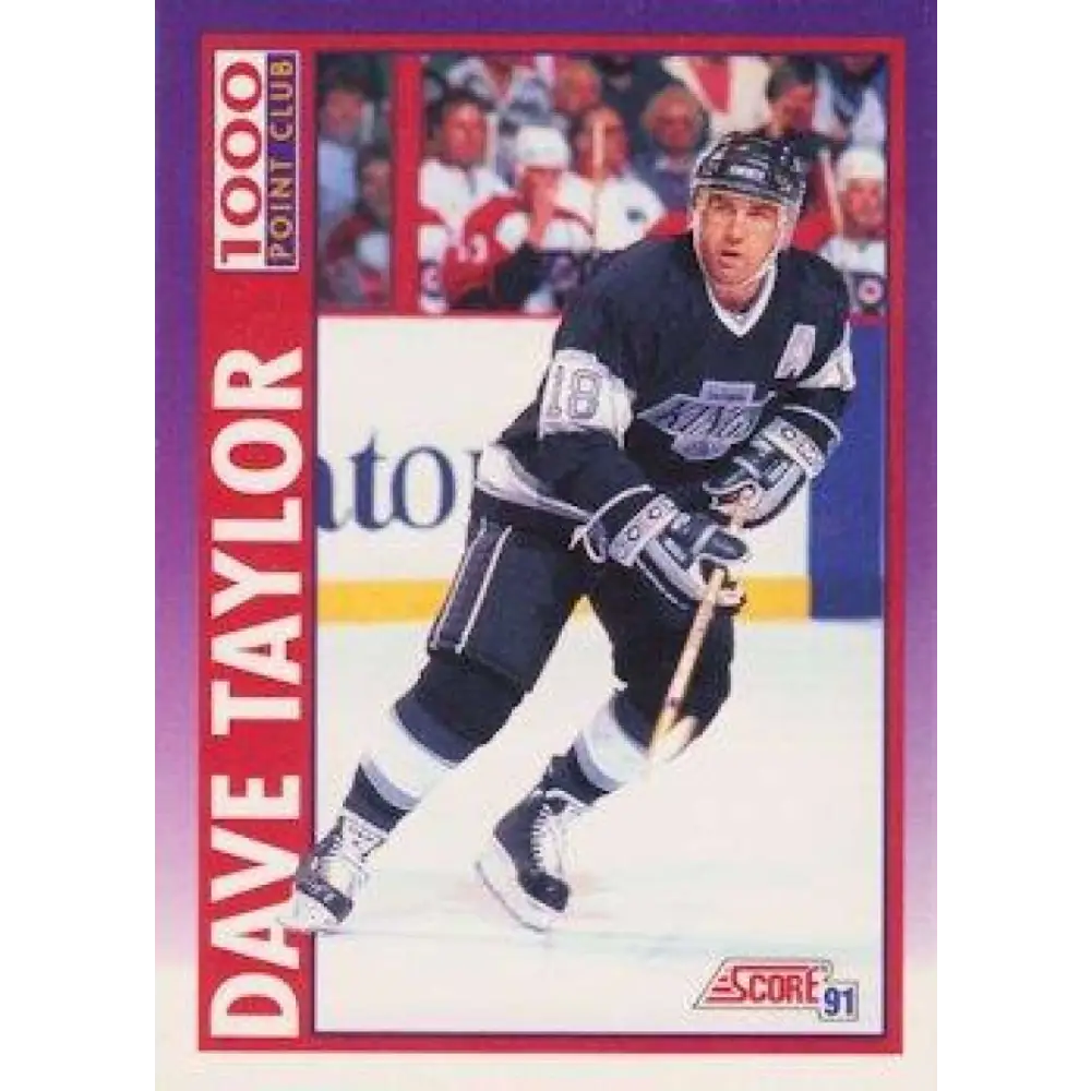 1991-92 Score American #374 Dave Taylor NM-MT Los Angeles Kings Hockey Card  Image 1