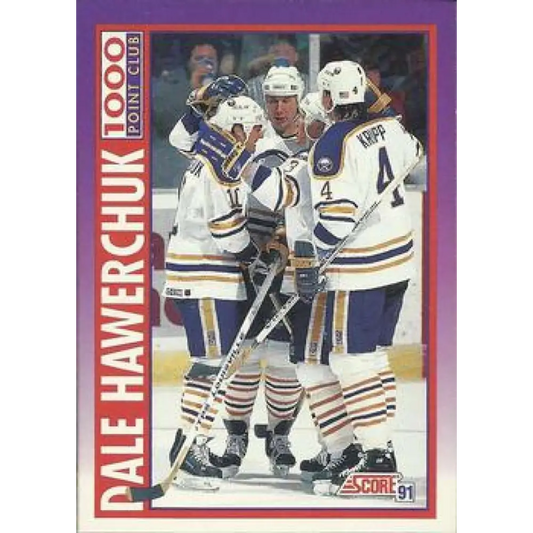 1991-92 Score American #376 Dale Hawerchuk NM-MT Hockey Card  Image 1