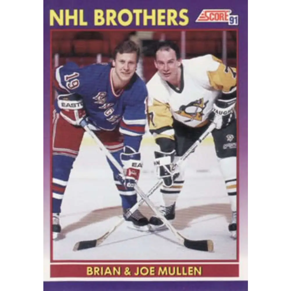 1991-92 Score American #379 Brian Mullen/Joe Mullen NM-MT Hockey Card  Image 1