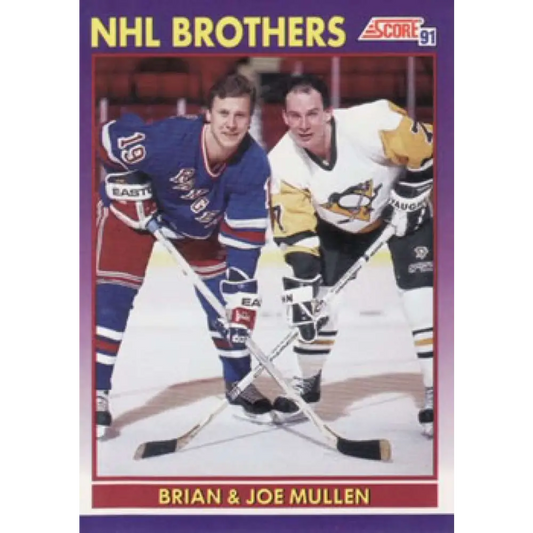1991-92 Score American #379 Brian Mullen/Joe Mullen NM-MT Hockey Card  Image 1