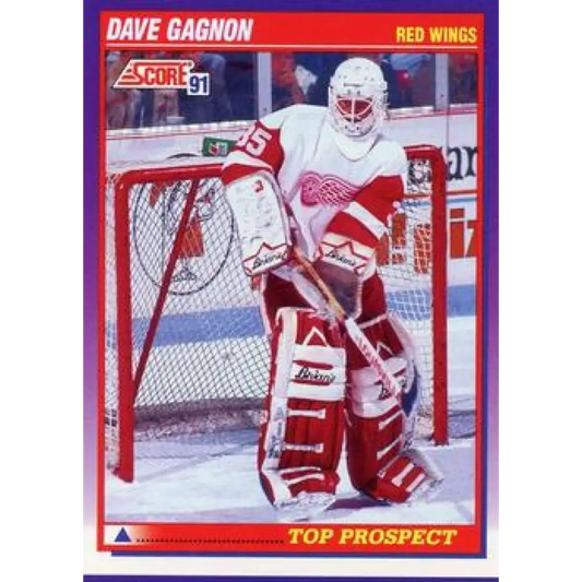 1991-92 Score American #387 Dave Gagnon NM-MT Detroit Red Wings Hockey Card  Image 1