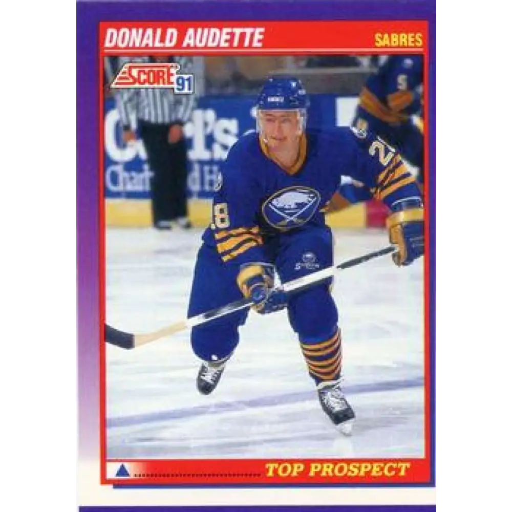 1991-92 Score American #389 Donald Audette NM-MT Buffalo Sabres Hockey Card  Image 1