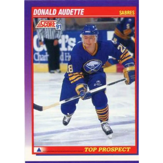 1991-92 Score American #389 Donald Audette NM-MT Buffalo Sabres Hockey Card  Image 1