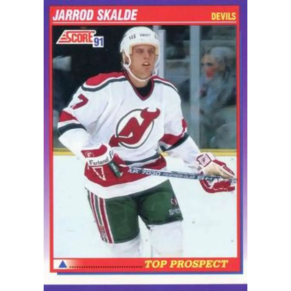 1991-92 Score American #392 Jarrod Skalde NM-MT RC Rookie New Jersey Devils Hockey Card  Image 1