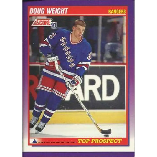 1991-92 Score American #396 Doug Weight NM-MT RC Rookie New York Rangers Hockey Card  Image 1