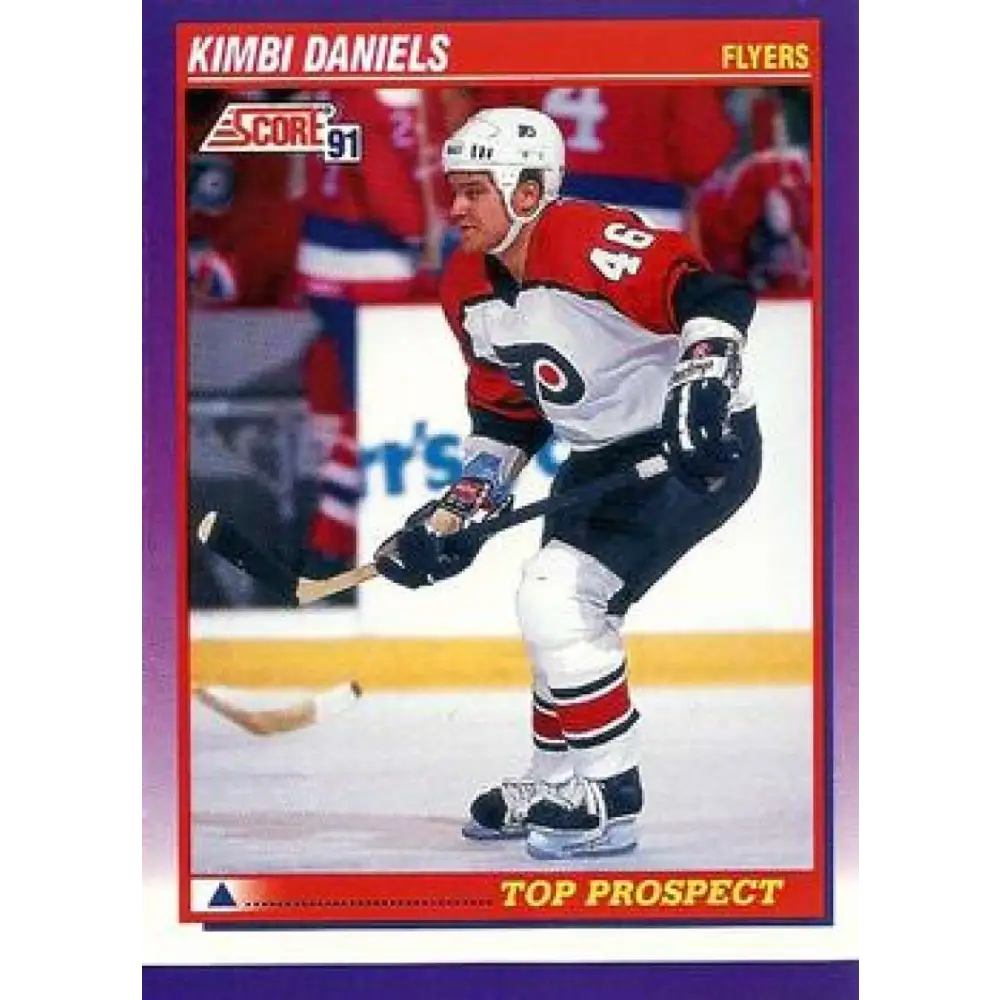 1991-92 Score American #399 Kimbi Daniels NM-MT Philadelphia Flyers Hockey Card  Image 1