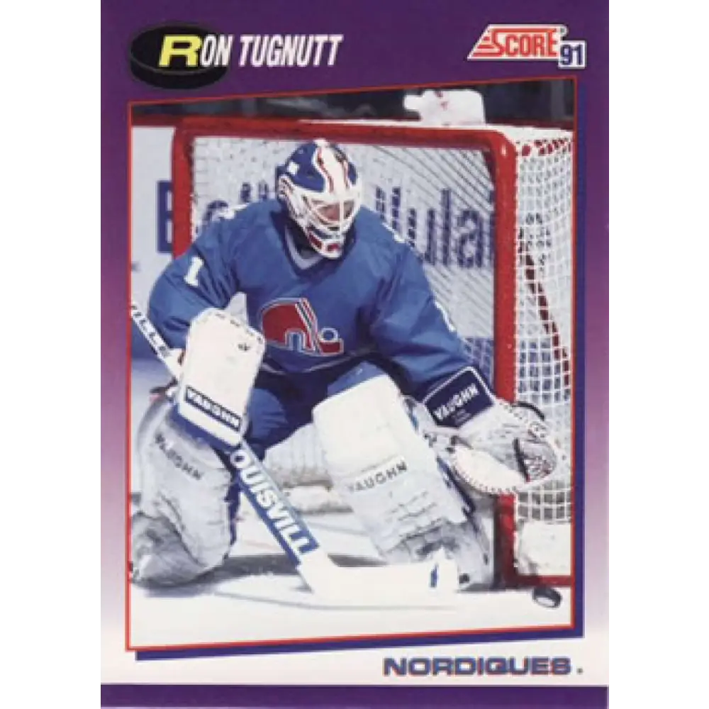 1991-92 Score American #41 Ron Tugnutt NM-MT Quebec Nordiques Hockey Card  Image 1
