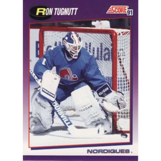 1991-92 Score American #41 Ron Tugnutt NM-MT Quebec Nordiques Hockey Card  Image 1