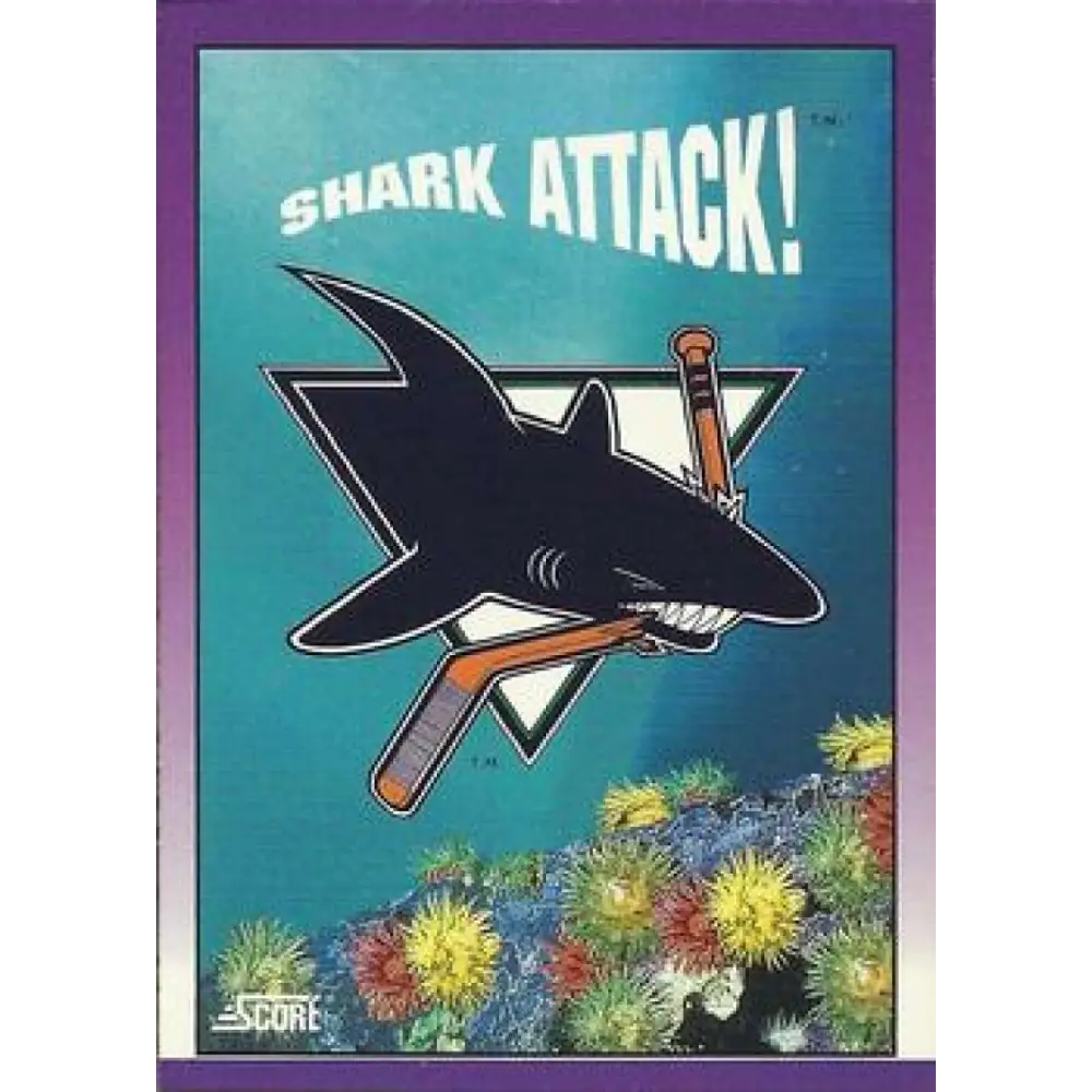 1991-92 Score American #414 San Jose Sharks Logo NM-MT San Jose Sharks Hockey Card  Image 1
