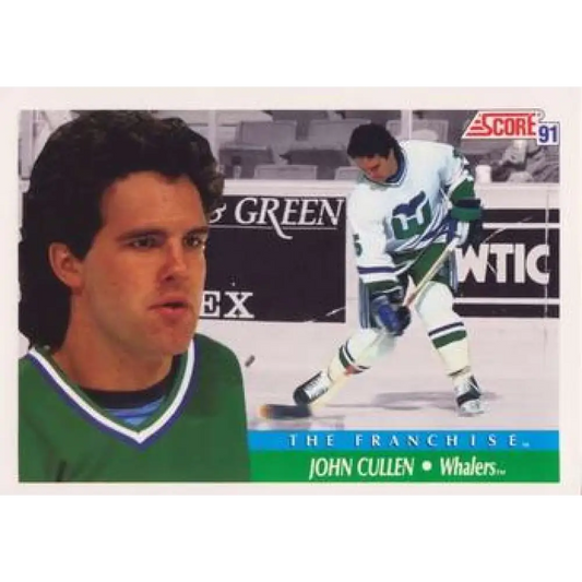 1991-92 Score American #421 John Cullen NM-MT Hartford Whalers Hockey Card  Image 1