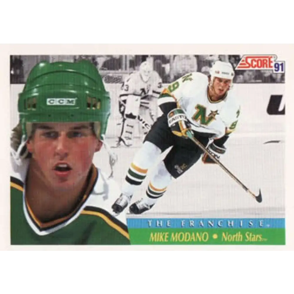 1991-92 Score American #423 Mike Modano NM-MT Minnesota North Stars Hockey Card  Image 1