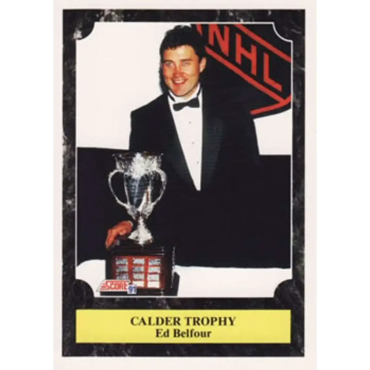 1991-92 Score American #430 Ed Belfour NM-MT Chicago Blackhawks Hockey Card  Image 1